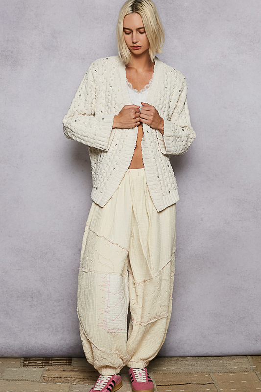 Ivory POL Pearl Cardigan
